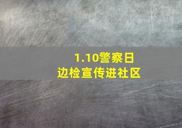 1.10警察日 边检宣传进社区